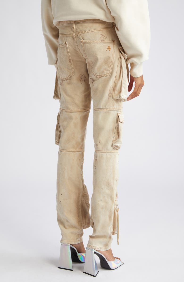 The Attico Essie Low Rise Denim Cargo Pants, Alternate, color,