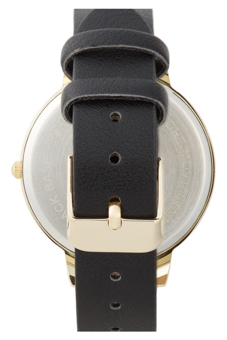 Round Face Watch, 35mm, Alternate, color, BLACK/ GOLD