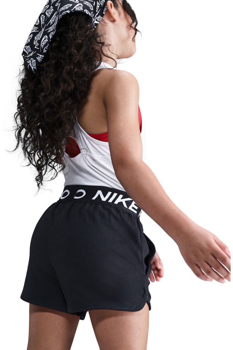 Kids' Dri-FIT Fleece Shorts, Alternate, color, BLACK/ BLACK/ BLACK/ WHITE