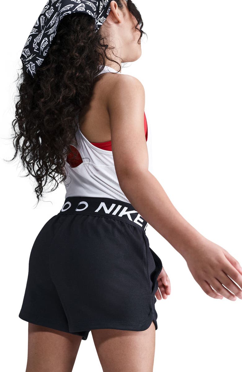 Nike Kids' Dri-FIT Fleece Shorts, Alternate, color, Black/ Black/ Black/ White