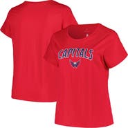 PROFILE Women's Profile Red Washington Capitals Plus Size Arch Over Logo T-Shirt
