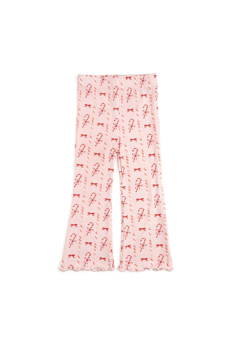 Candy Cane Lane Christmas Flare Legging, Main, color, Ballet Pink