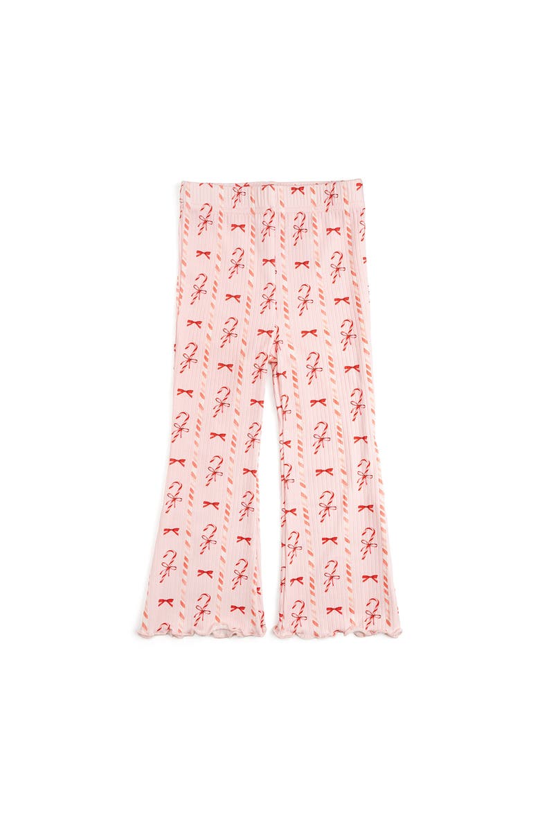 Sweet Wink Candy Cane Lane Christmas Flare Legging, Main, color, Ballet Pink