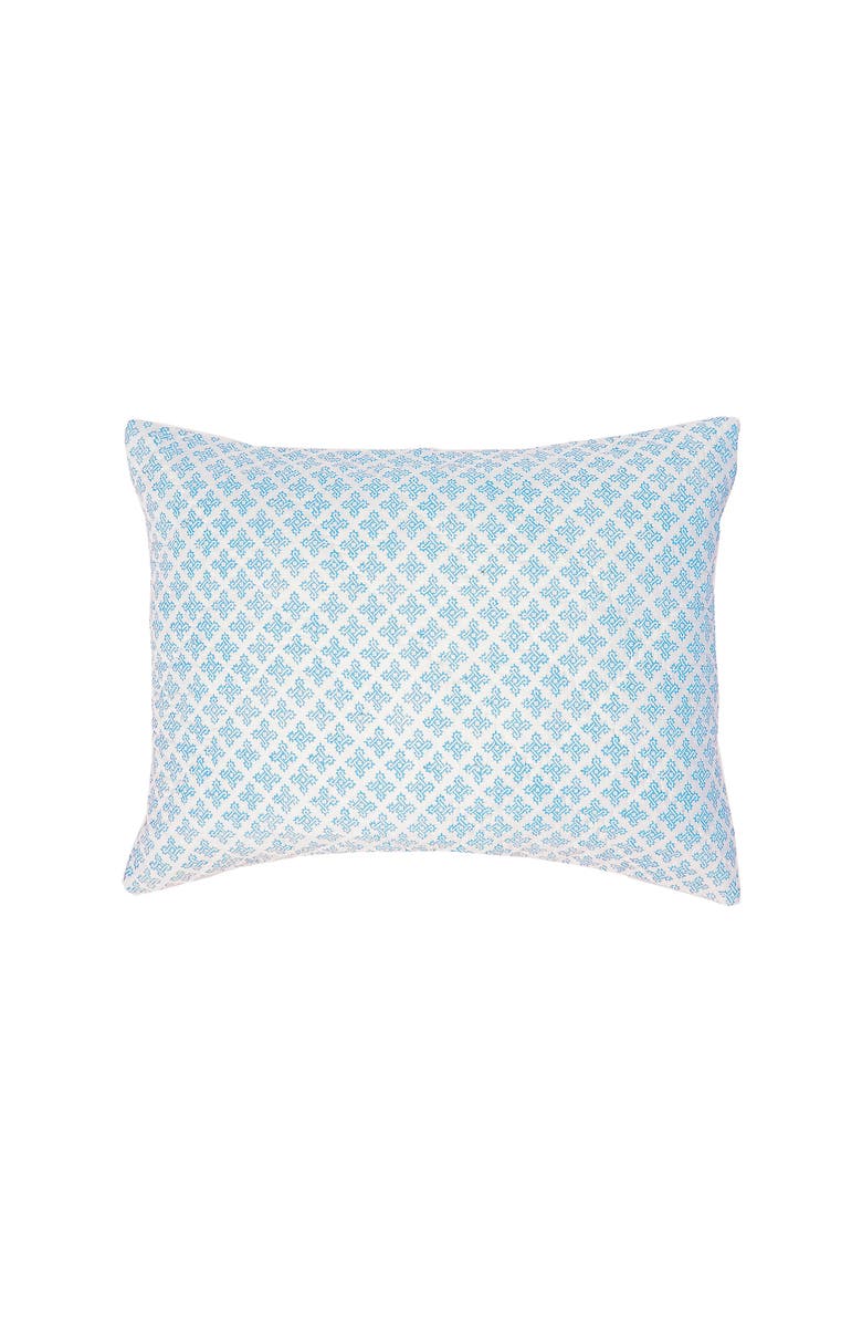 carol & frank Talley Santorini Cotton Standard Pillow Sham, Main, color, Blue