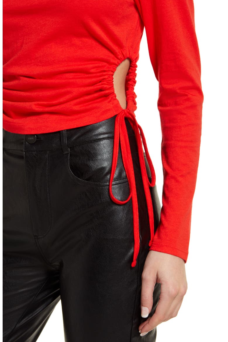 Side Cutout Knit Top, Alternate, color, RED BLOOM