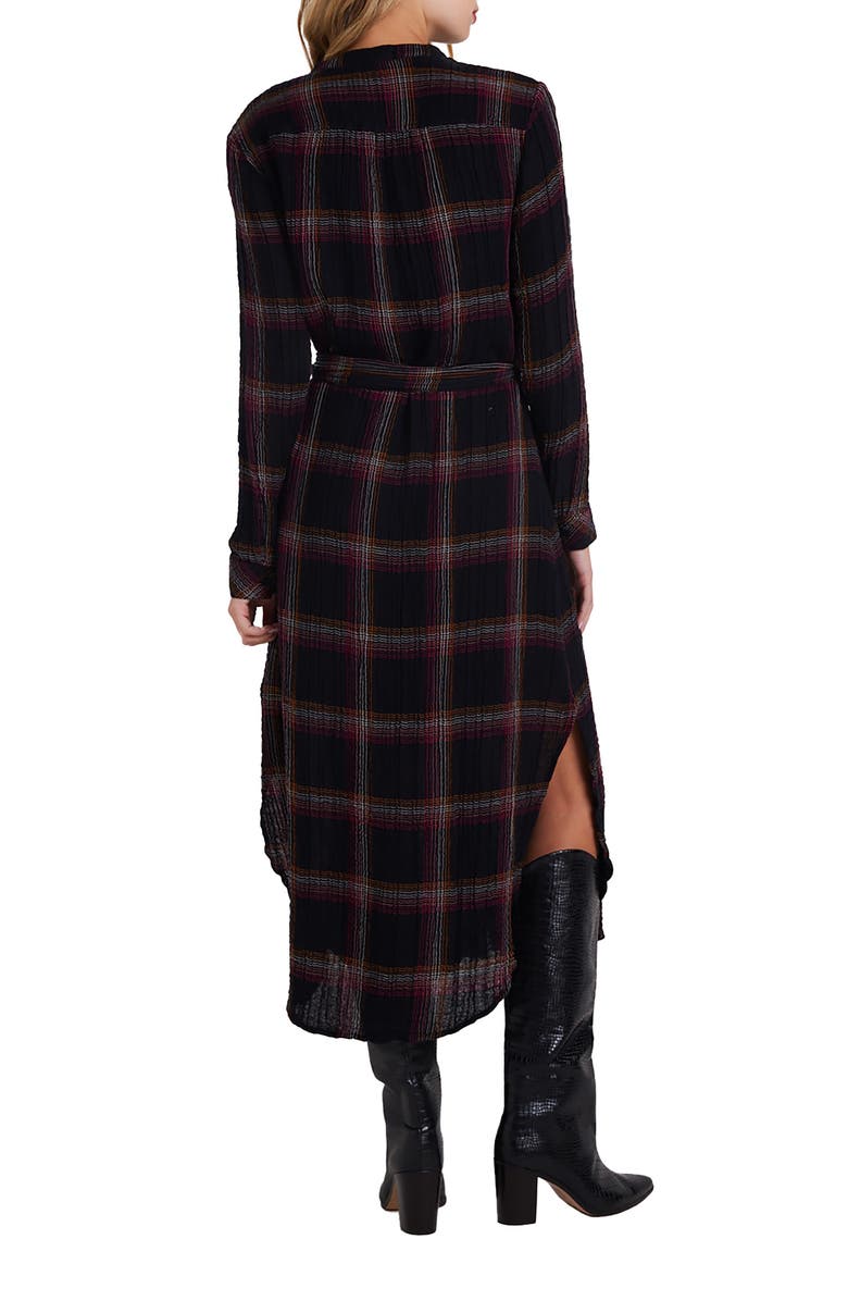 Bella Dahl Plaid Long Sleeve Maxi Shirtdress, Alternate, color,