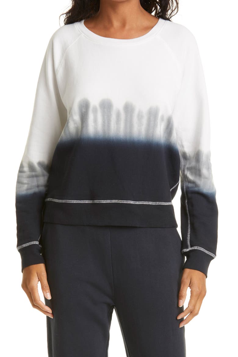 Theo Dip Dye Sweatshirt, Main, color, CHARCOAL DIP DYE
