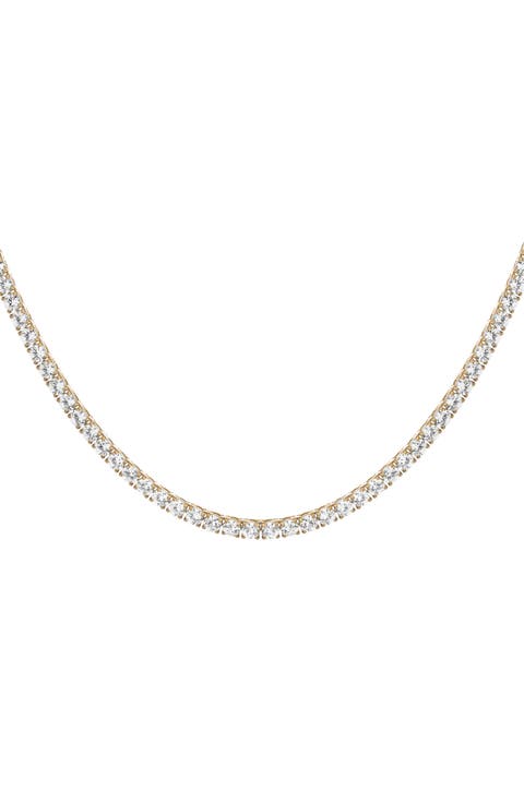 Unbreakable Lab Grown Sapphire Tennis Necklace