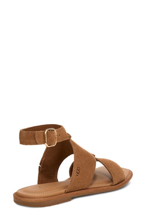 Ugg(r) Delray Ankle Strap Sandal In Chestnut
