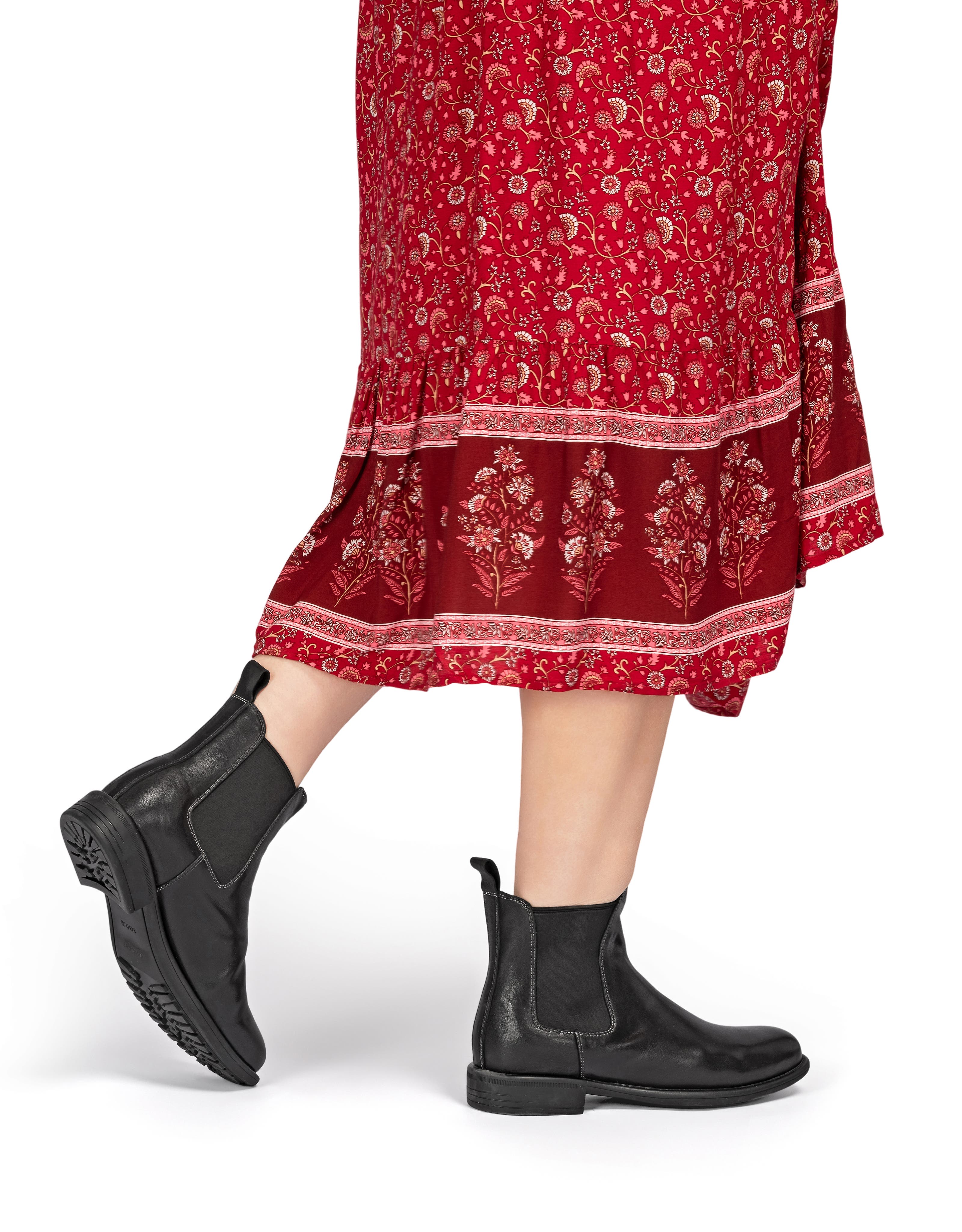 OLD TREND Classic Genuine Leather Versatile Everyday Chelsea Boot, Alternate, color, Black