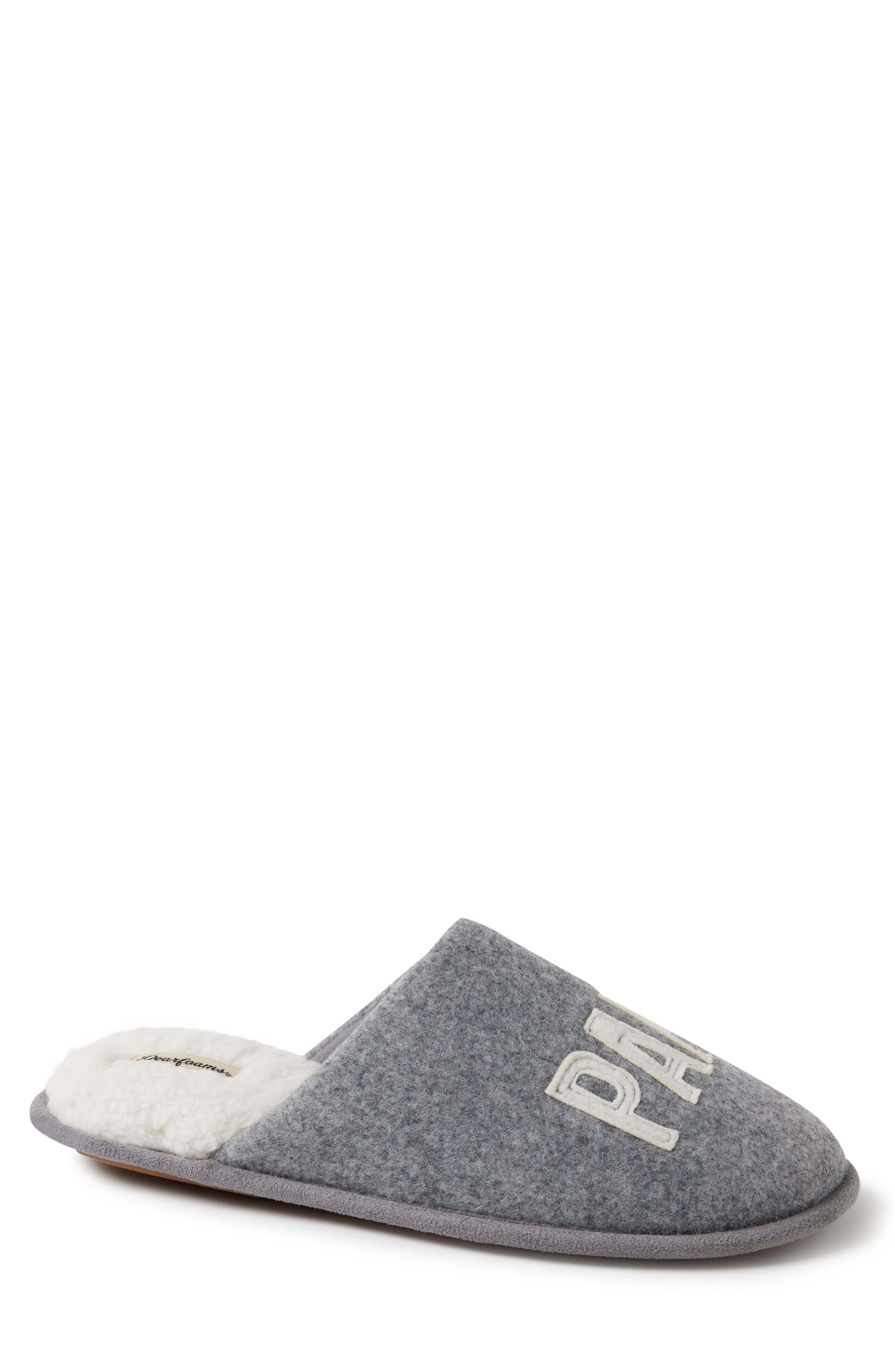 Carson Papa Bear Dad Scuff Slipper, Alternate, color, LIGHT HEATHER GREY