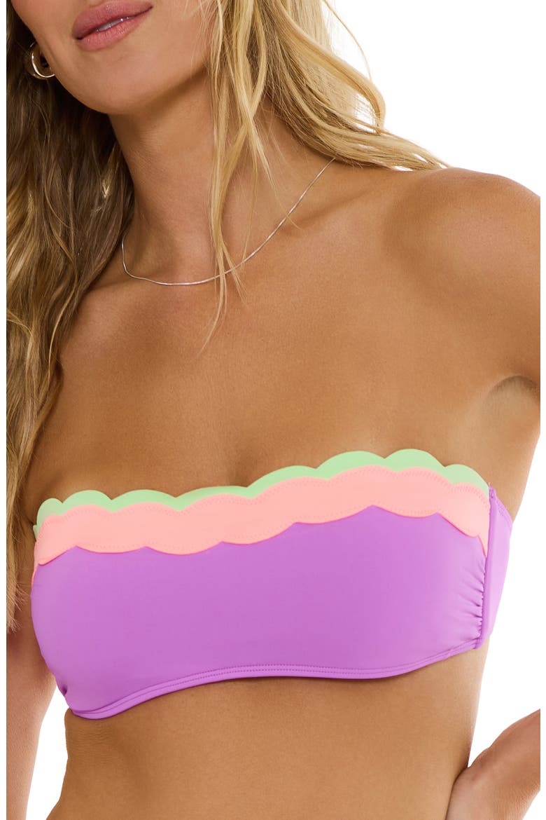 Sybil Scallop Colorblock Bikini Top, Alternate, color, RADIANT WAVE COLORBLOCK
