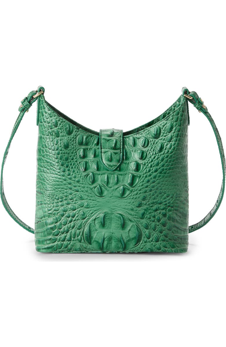 Brahmin Small Gwynne Croc Embossed Leather Crossbody Bag, Alternate, color, Palm