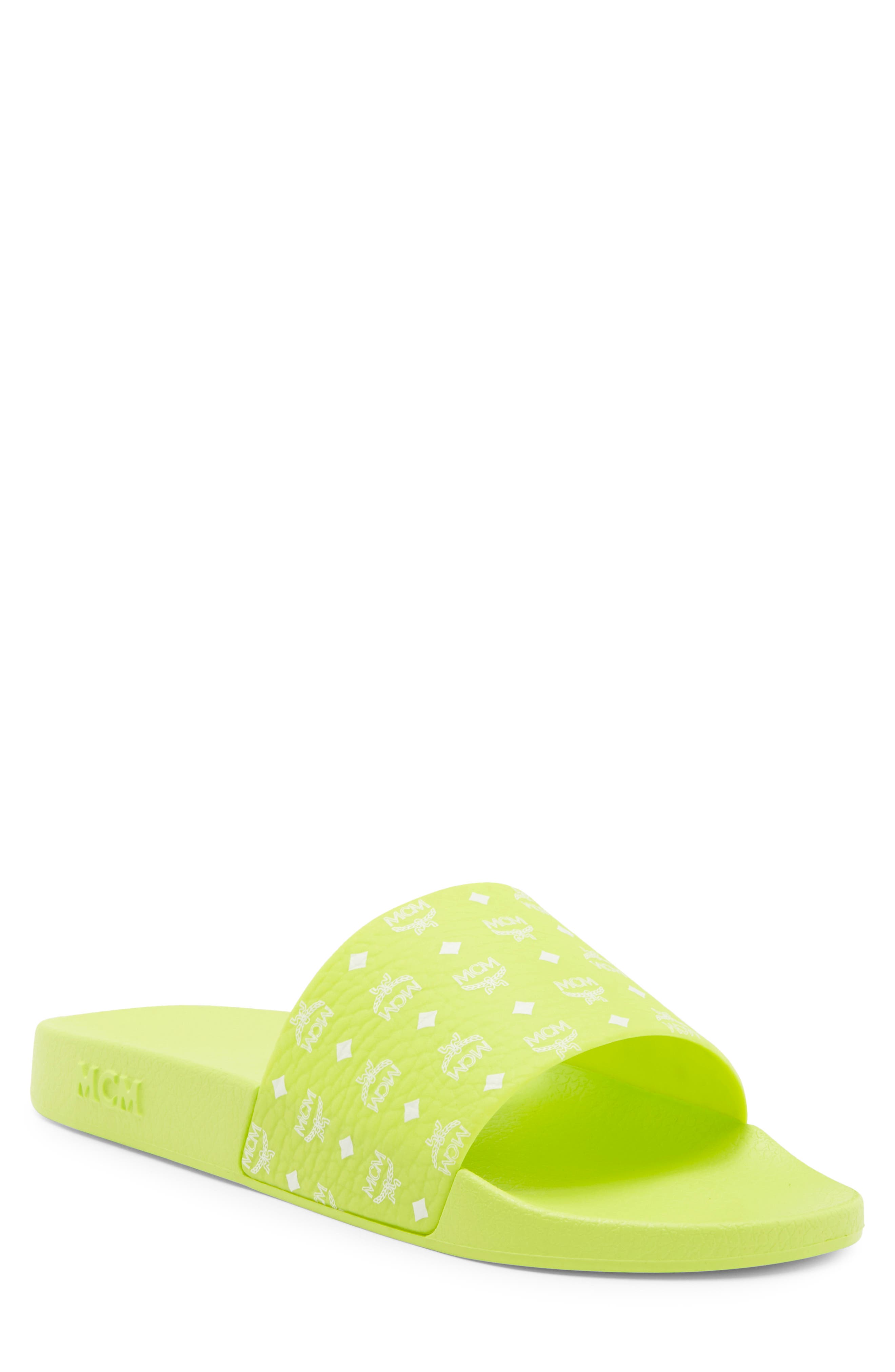 MCM Monogram Slide Sandal, Main, color, 