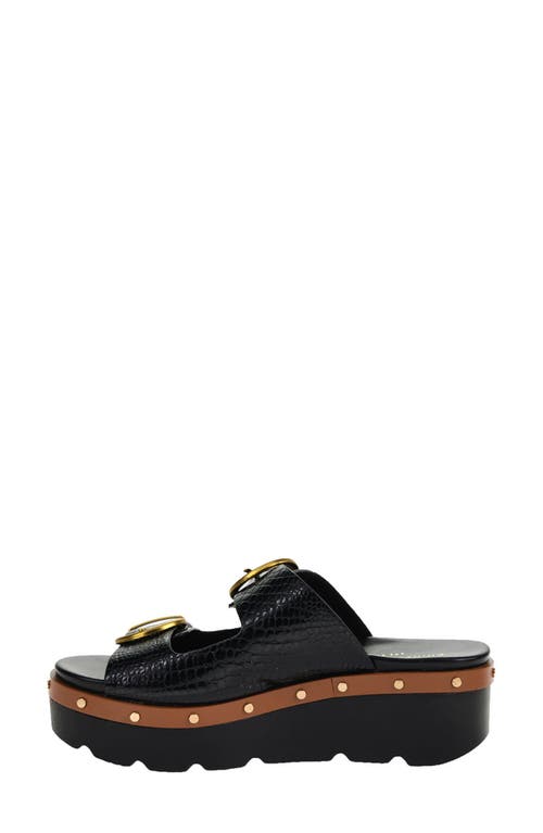 Shop Chinese Laundry Surf's Up Platform Slide Sandal In Black