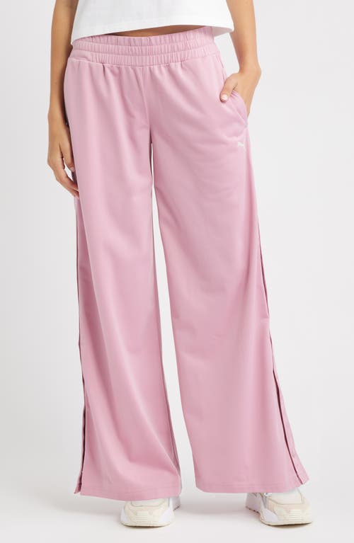 Puma Low Rise Popper Side Snap Pants In Pink