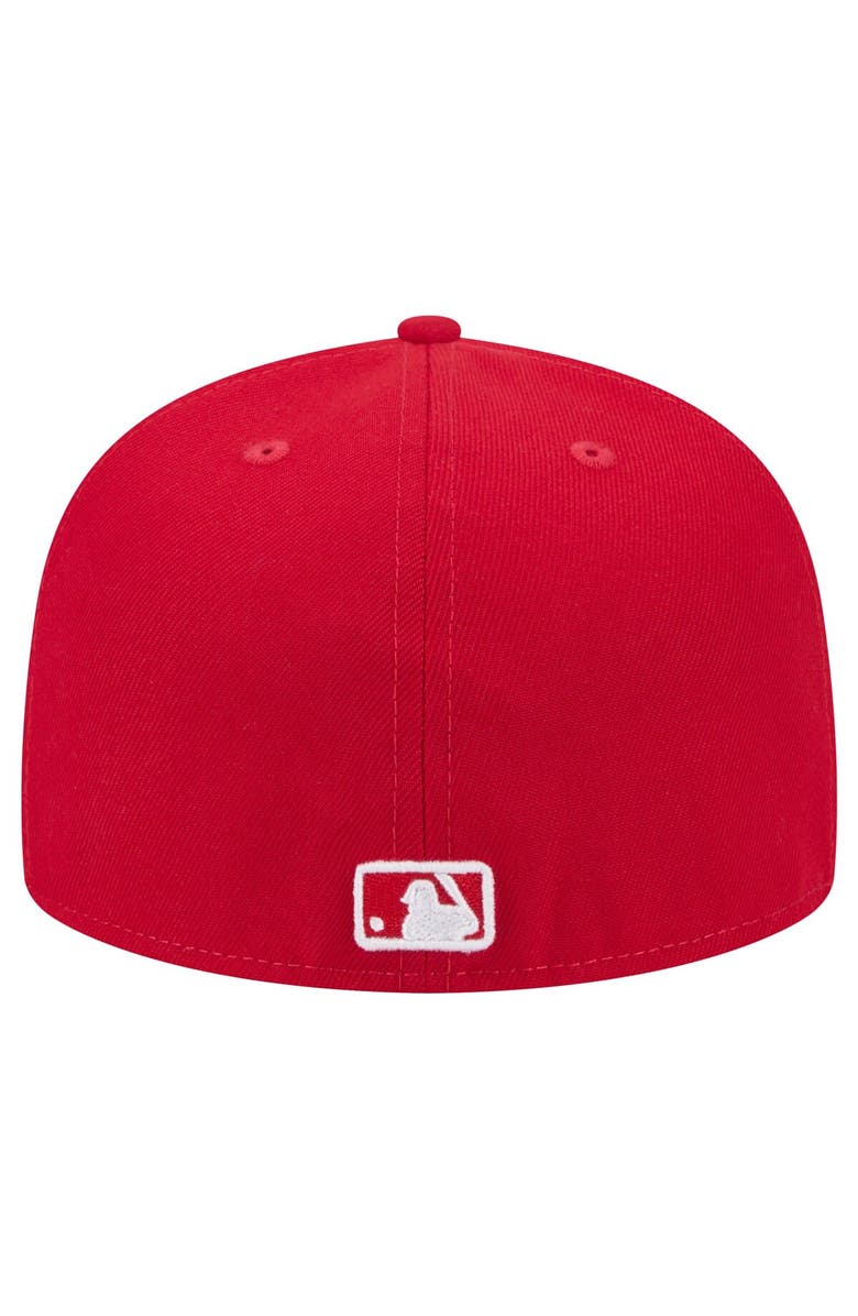 New Era Men's New Era Red Miami Marlins White Logo 59FIFTY Fitted Hat, Alternate, color, Red