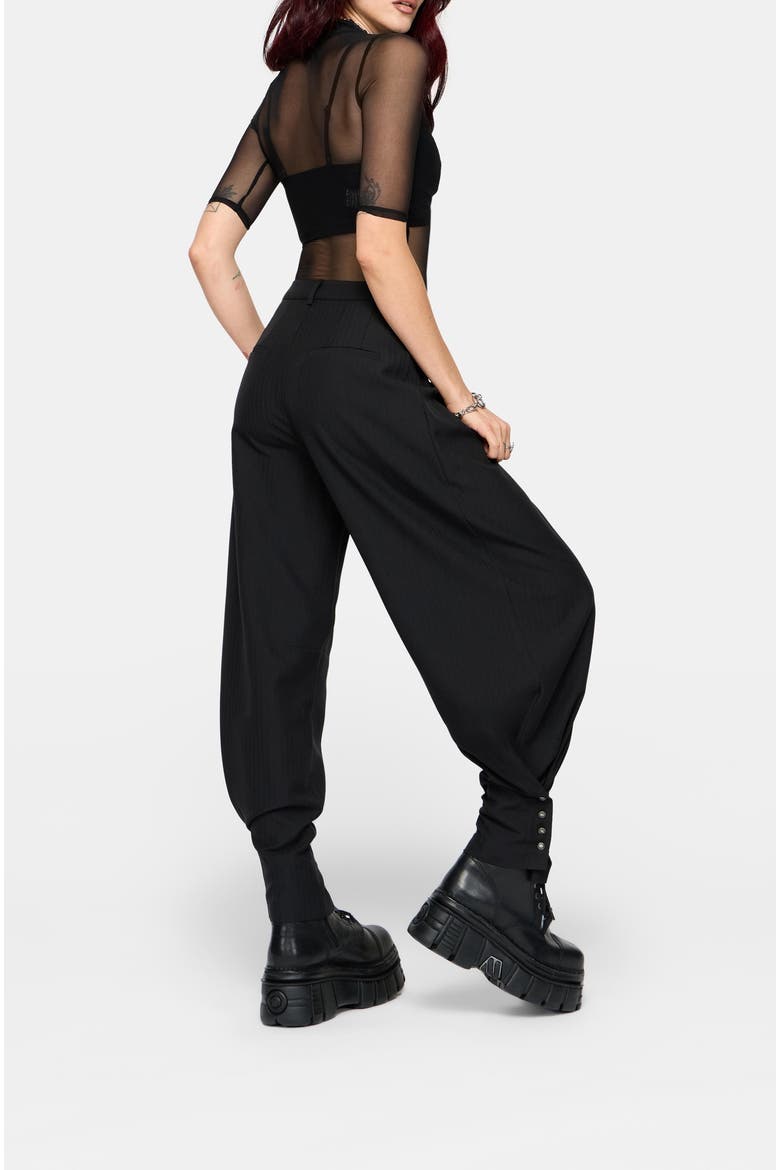 Quinn Pleated Balloon Trouser, Alternate, color, Black