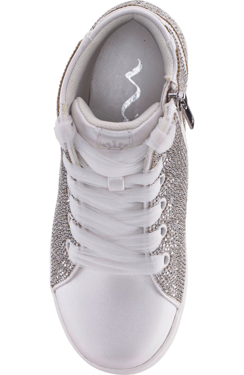 Nina Kids' Kula High Top Sneaker, Alternate, color, White Smooth Stones