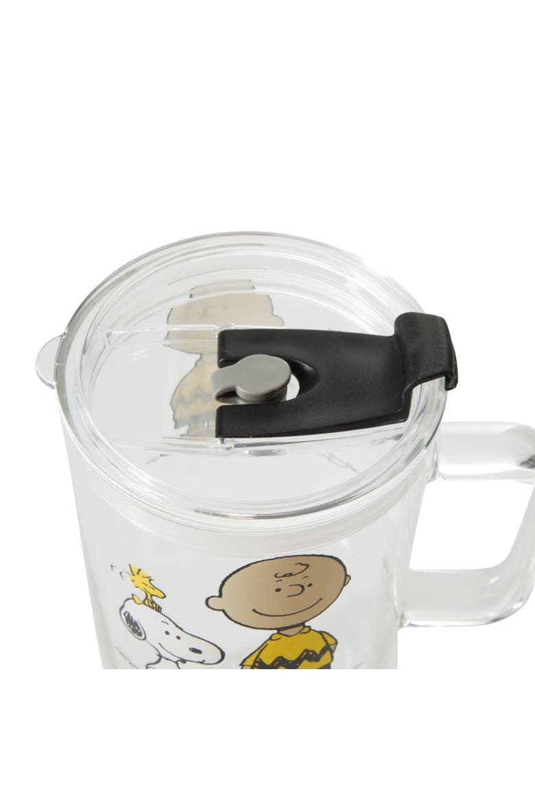 Cool Pals 3-Piece Borosilicate Glass Tumbler Set with Handle and Straw, Alternate, color, Clear