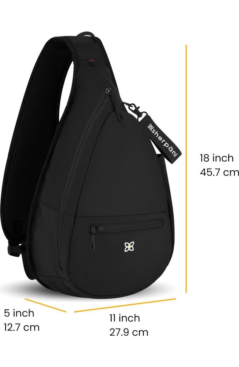 Sherpani Esprit Anti Theft RFID Protection Sling Bag, Fits 10'' Tablet, Wasabi Stone, Alternate, color, Raven