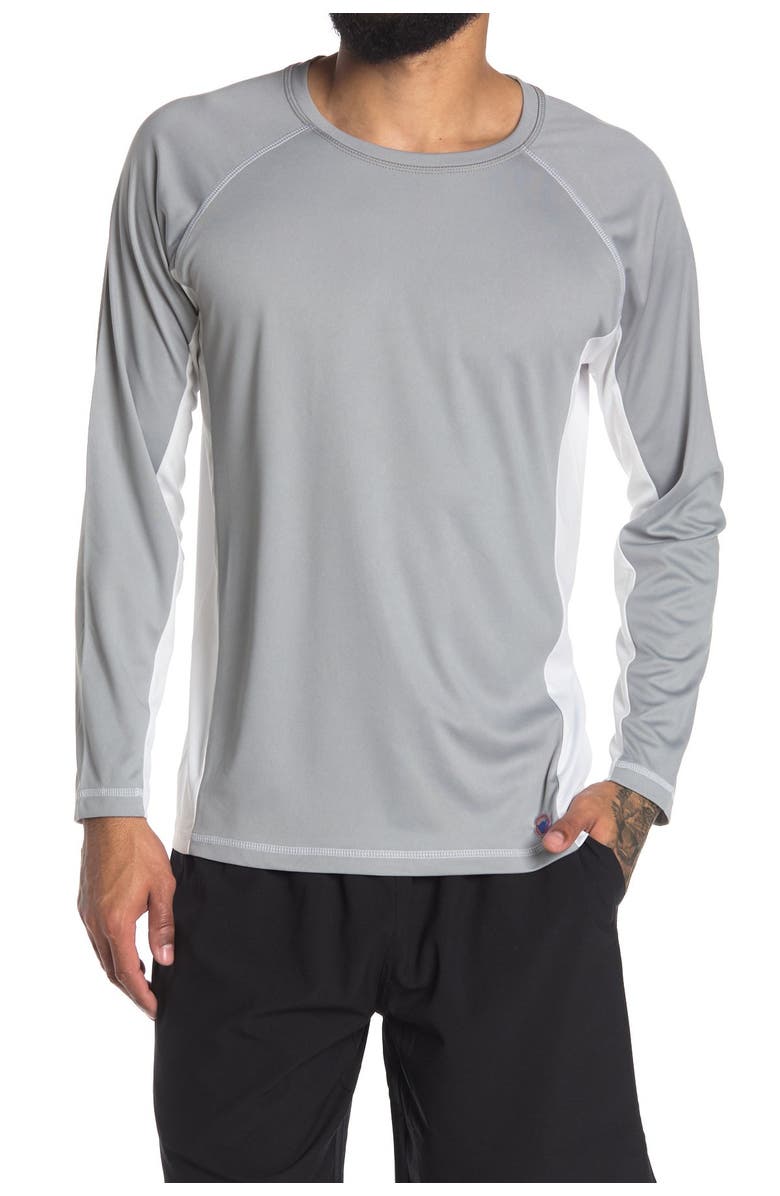 BEACH BROS UPF 50+ Long Sleeve Side Panel Rashguard, Main, color, 