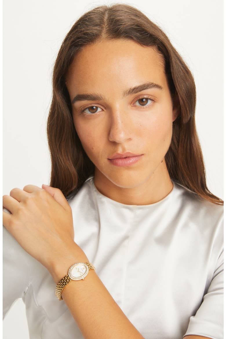 The Oval Bracelet Watch, 22mm x 28mm, Alternate, color, GOLD