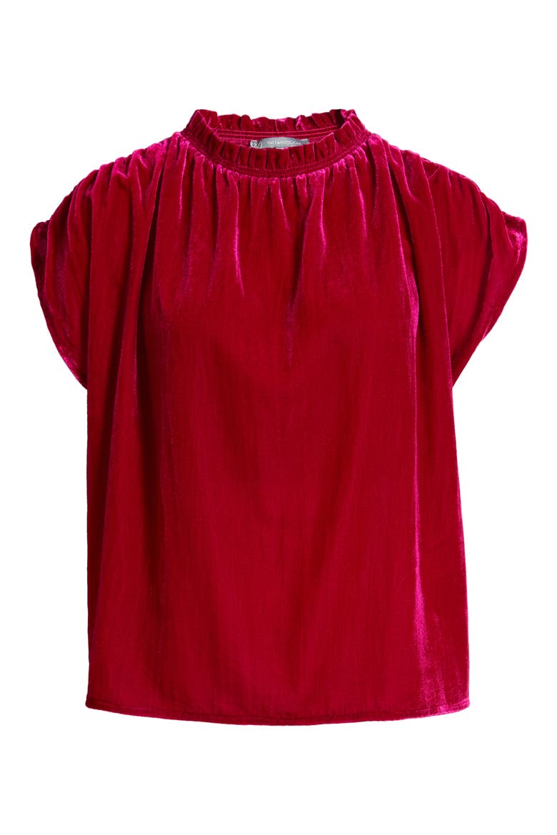 Extended Sleeve Velvet Top, Alternate, color, RASPBERRY ROSE