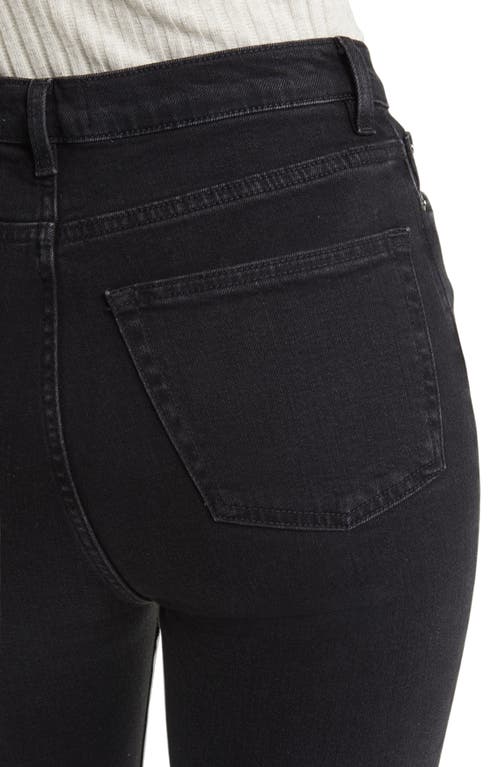 & Other Stories High Waist Ankle Crop Flare Jeans In Black