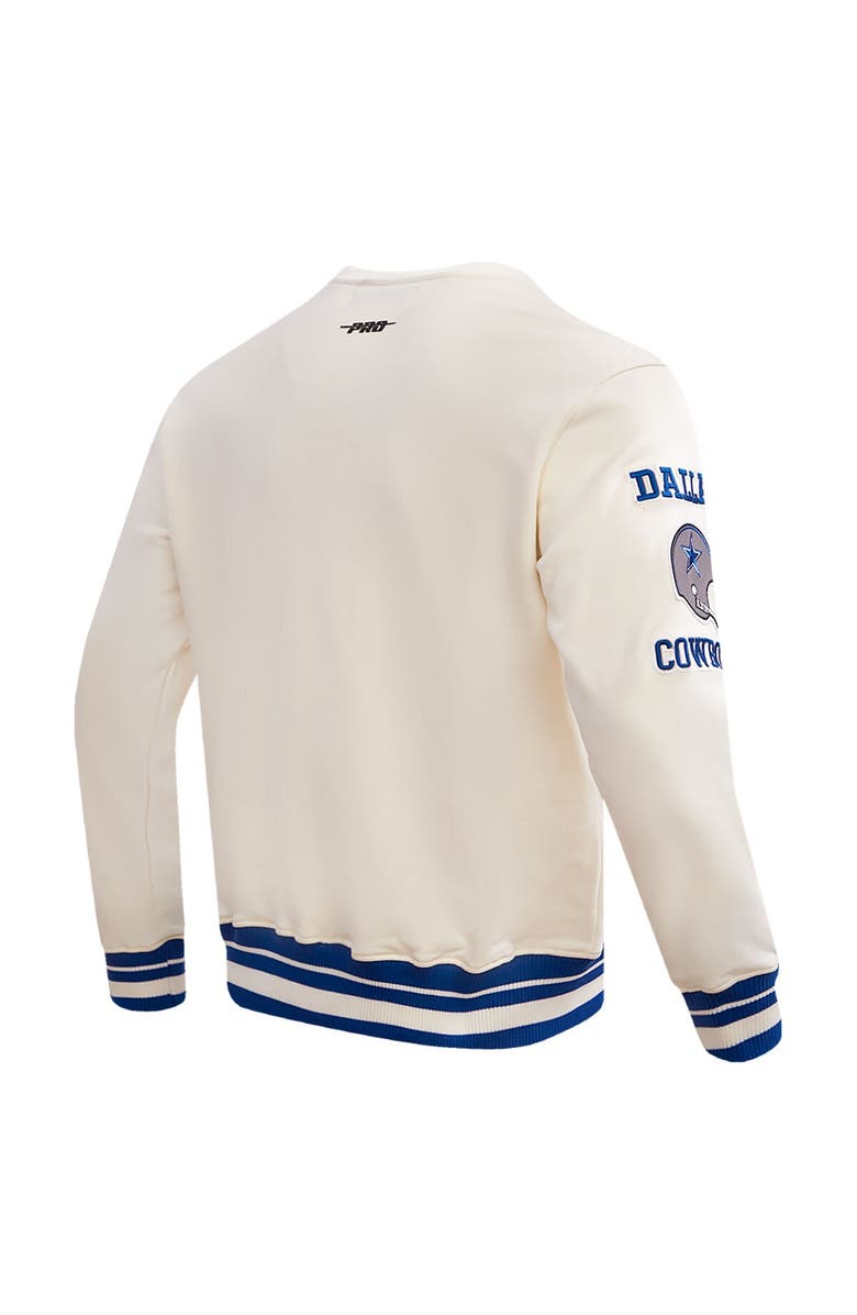 PRO STANDARD Men's Pro Standard Cream Dallas Cowboys Retro Classics Fleece Pullover Sweatshirt, Alternate, color, 