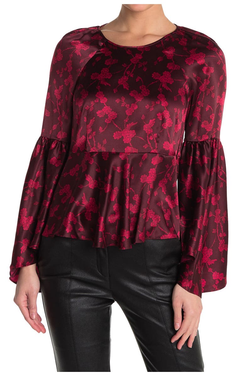 Cinq à Sept Cypress Vine Print Avalon Top, Main, color, 