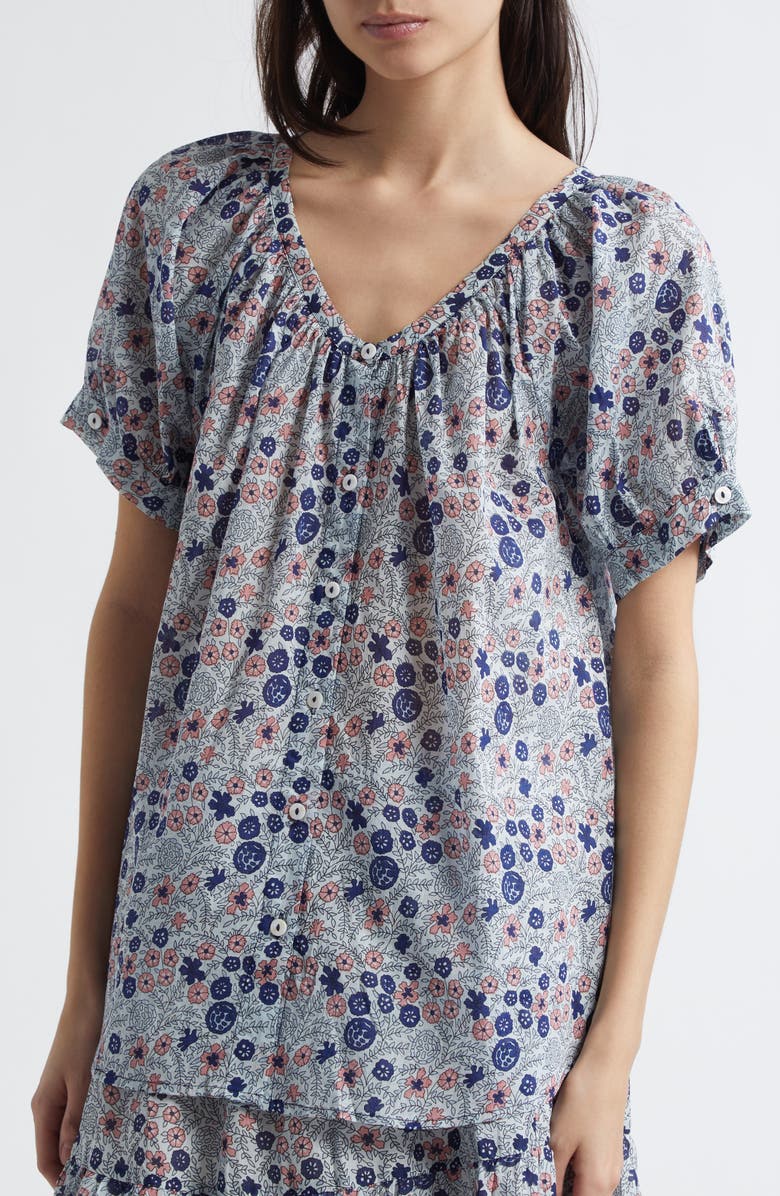 MILLE Naomi Print Puff Sleeve Top, Alternate, color,