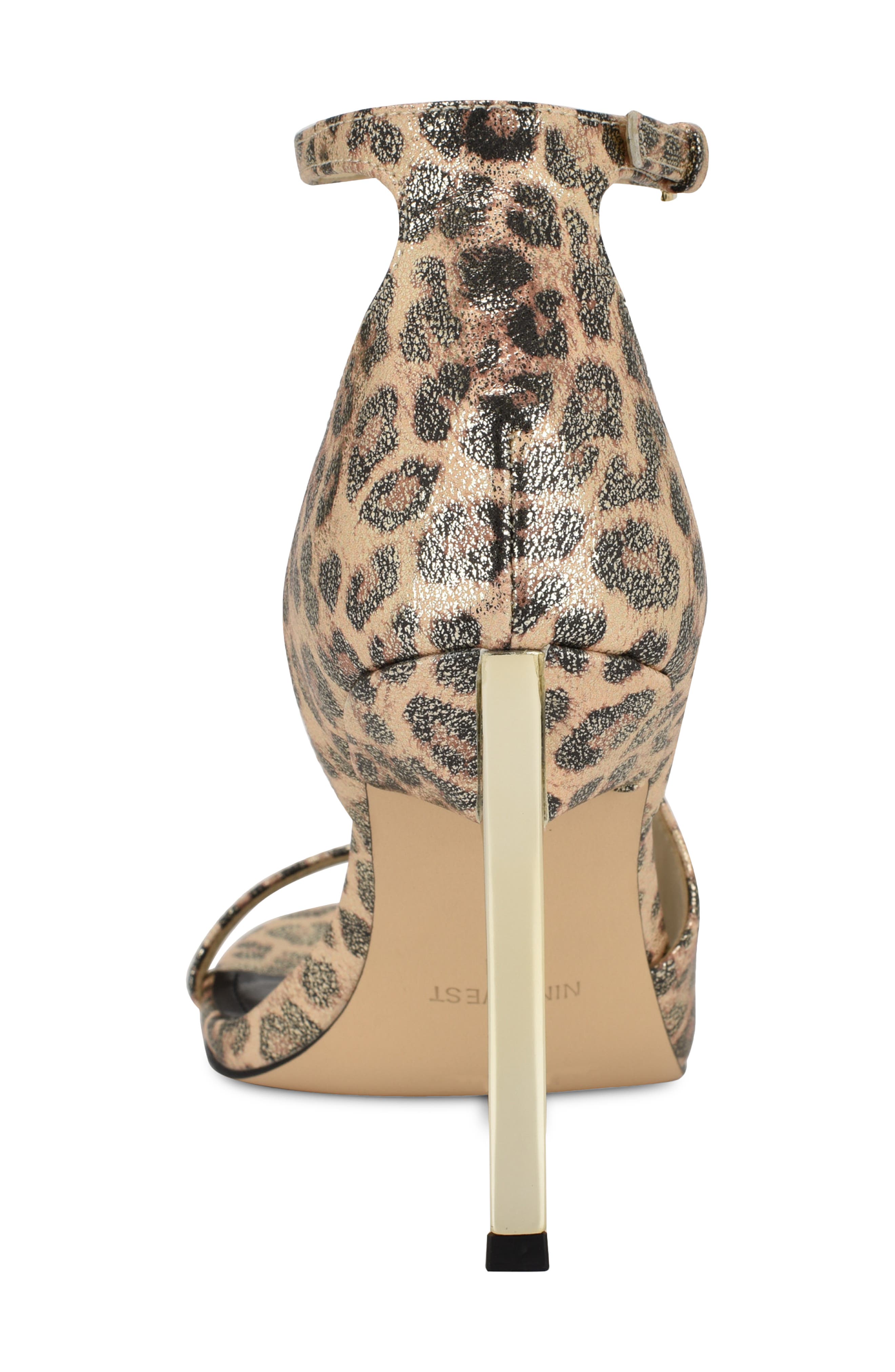 Nine West Shimmy Ankle Strap Sandal, Alternate, color, Gold