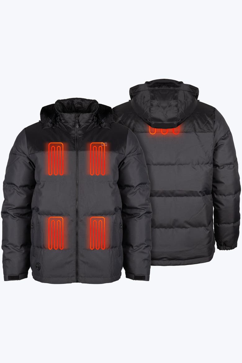 Men's Summit Down Heated Jacket, Alternate, color, Grey and Black