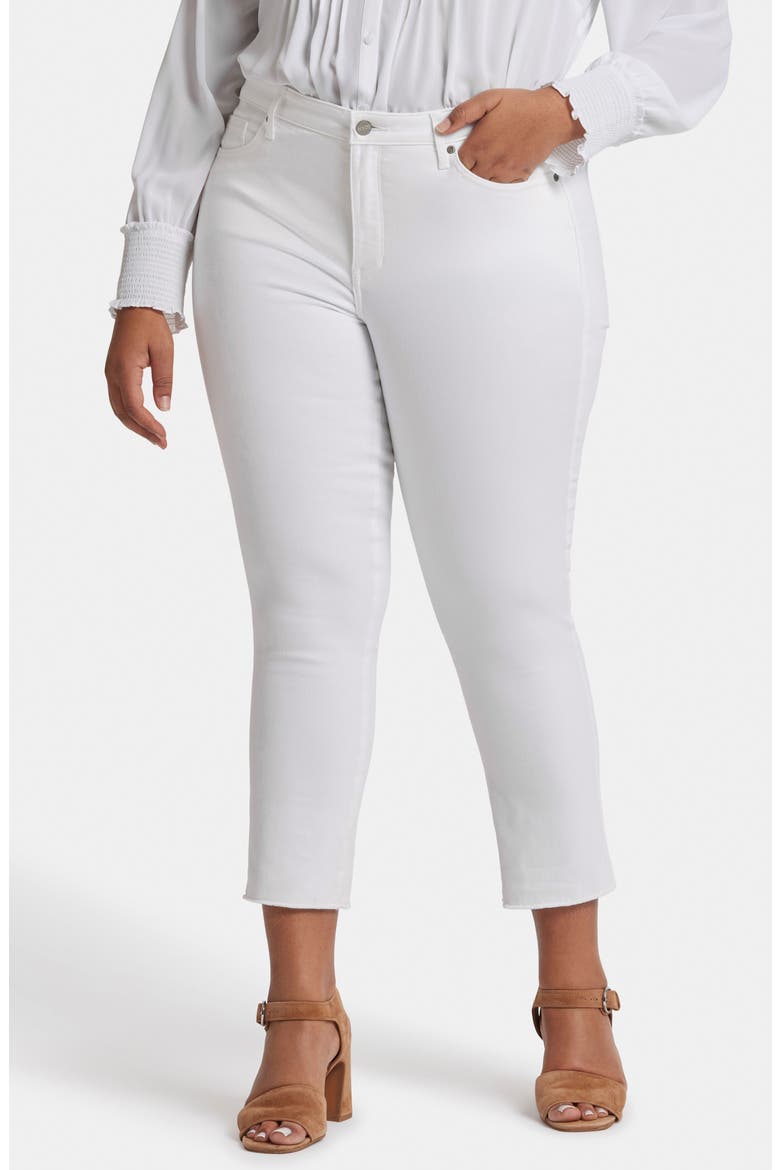 Sheri Fray Hem Crop Jeans, Main, color, OPTIC WHITE
