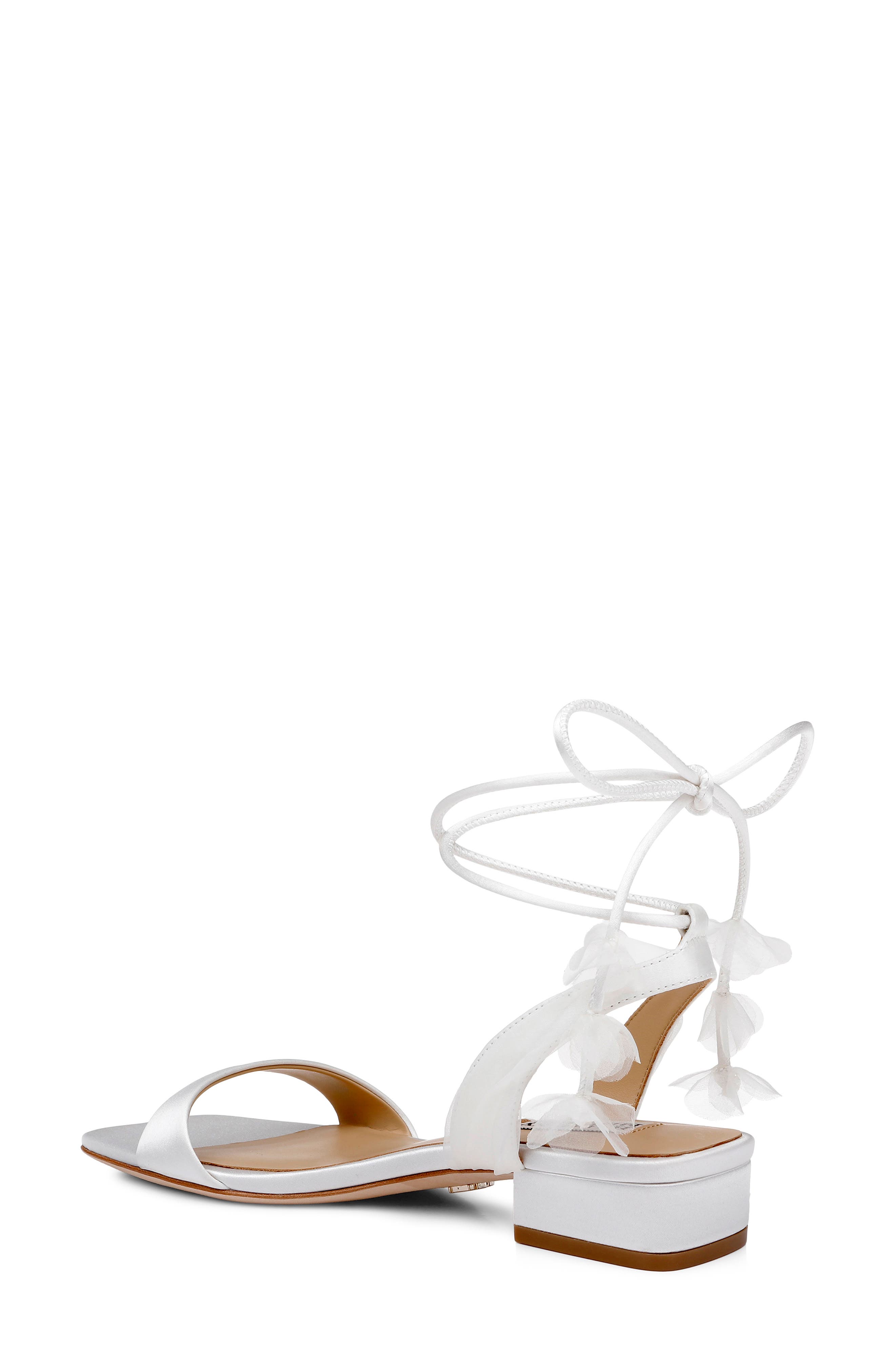 Badgley Mischka Collection Westfield Ankle Wrap Sandal, Alternate, color, White Satin