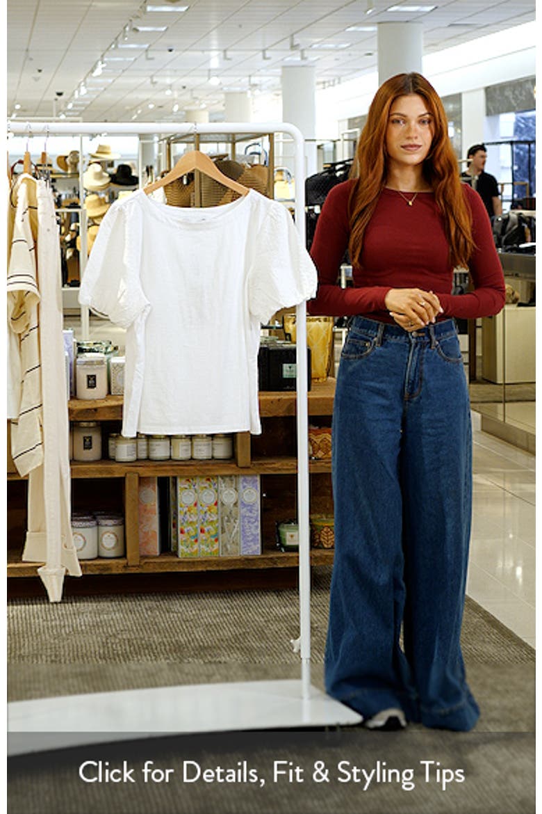 Eyelet Puff Sleeve Organic Cotton Top video
