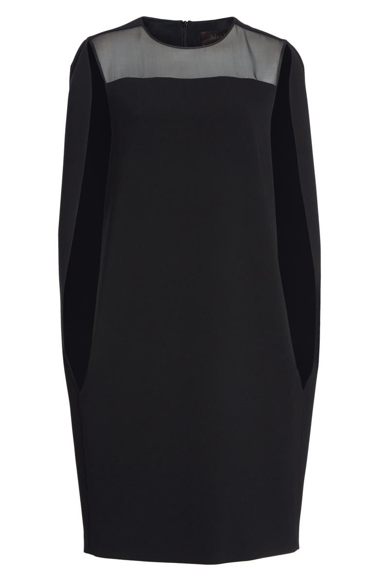 Max Mara Sospiro Cape Shift Dress, Alternate, color, 