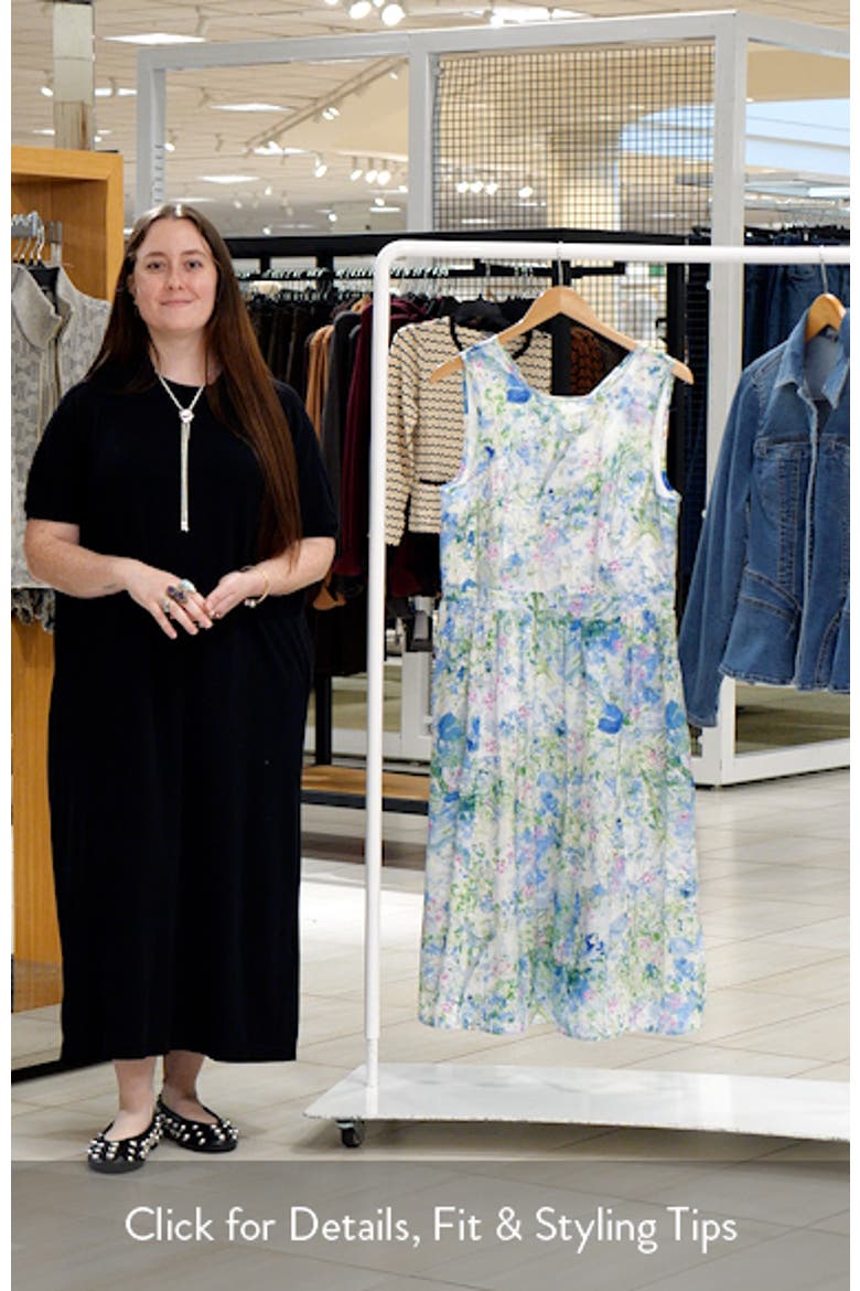 Print Tie Back Midi Dress video