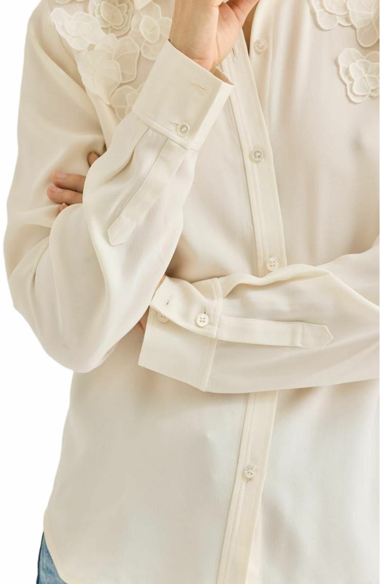 Rebecca Taylor Mia Top, Alternate, color, Ivory