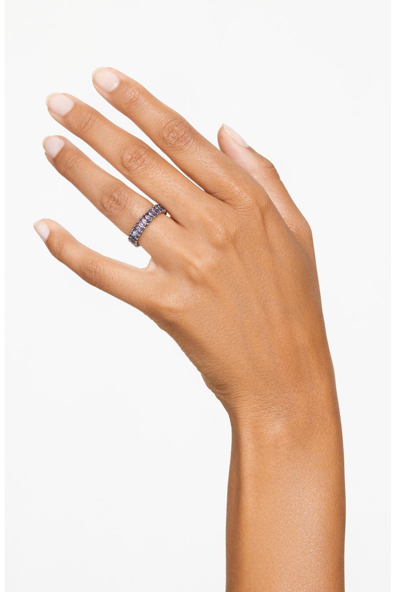 Matrix Baguette Crystal Eternity Ring, Alternate, color, GREY