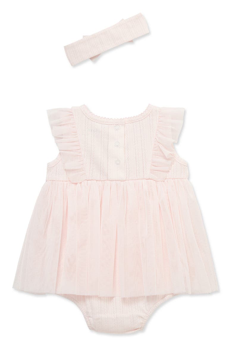 Strawberry Embroidered Tutu Romper & Headband, Alternate, color, PINK