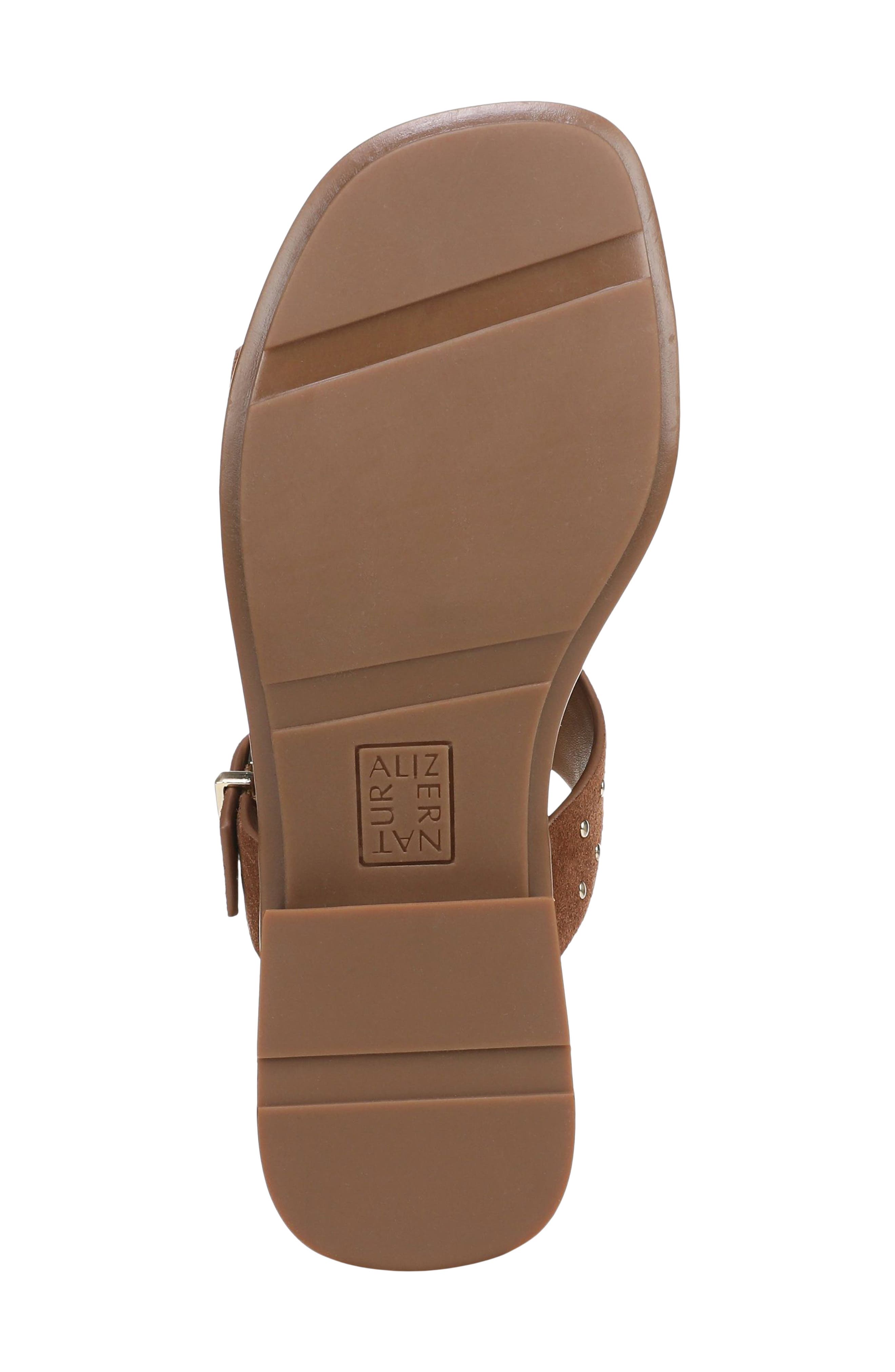 Naturalizer Studded Beach Slide Sandal, Alternate, color, Walnut Wake