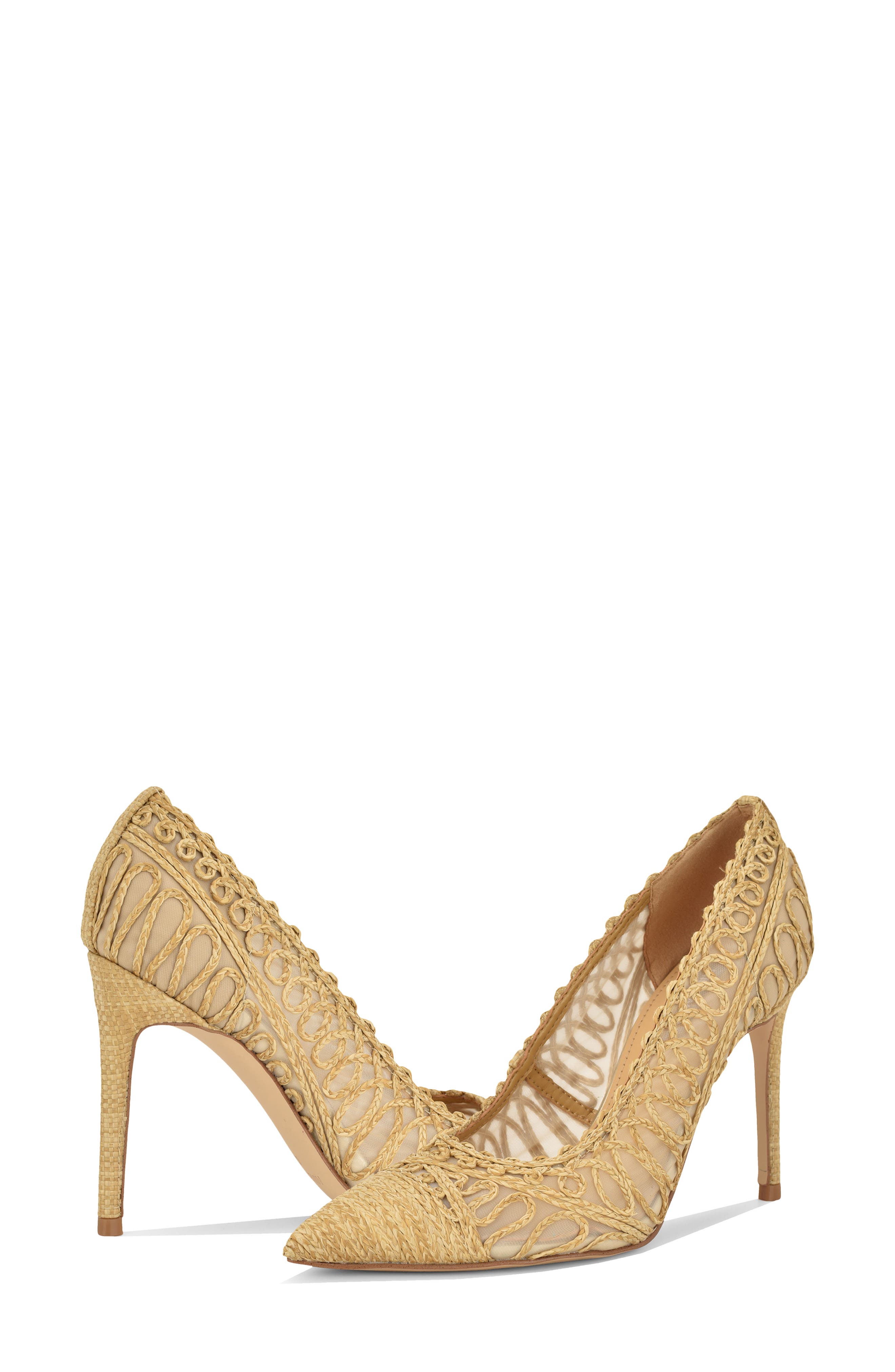 Nine West Frista Pointed Cap Toe Pump, Alternate, color, Beige