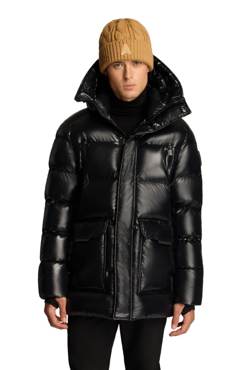 Alpenhaus Oakmount Straight Fit Quilted Puff Parka, Main, color, Black