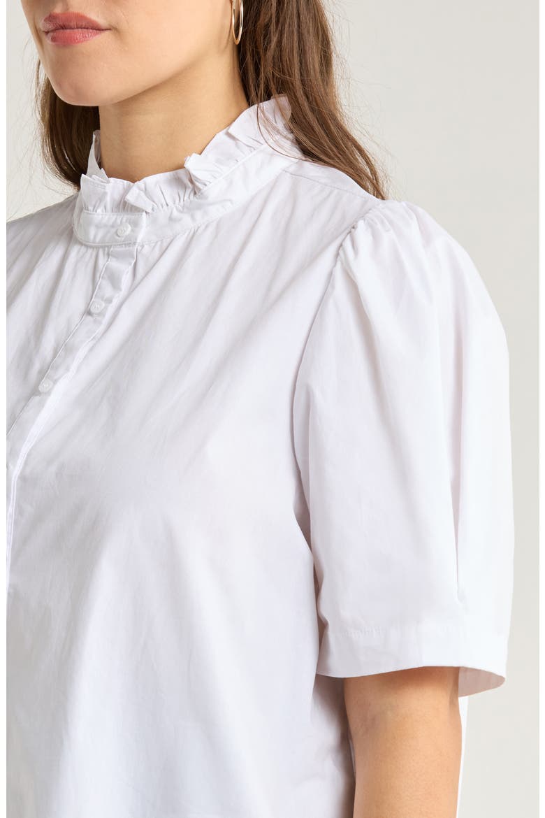 Finley Ruffle Puff Sleeve Shirt, Alternate, color, WHITE