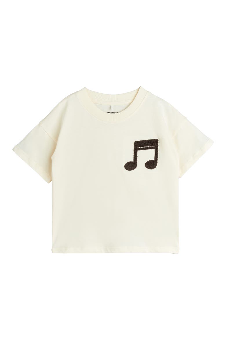 Kids' Note Bouclé Organic Cotton T-Shirt, Main, color, OFF WHITE
