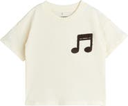 Mini Rodini Kids' Note Bouclé Organic Cotton T-Shirt
