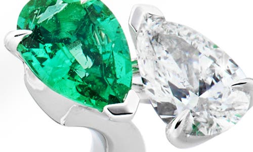 Repossi Serti Sur Vide Diamond & Emerald Open Ring