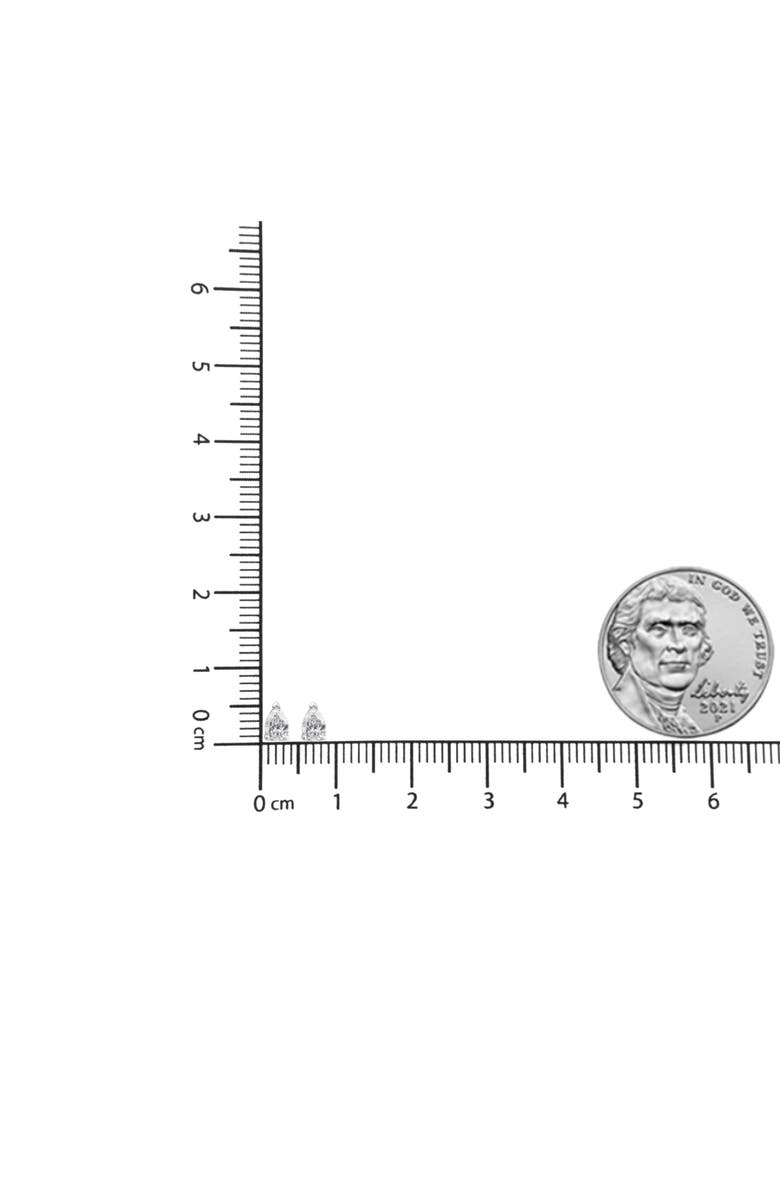 Haus of Brilliance 14K White Gold 1/2 Ct Pear Shape Solitaire Lab Grown Diamond Stud Earrings, Alternate, color, White